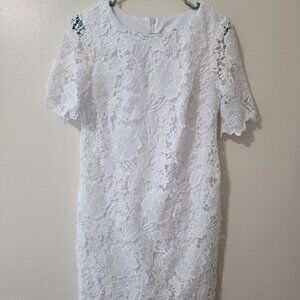 White crochet dress